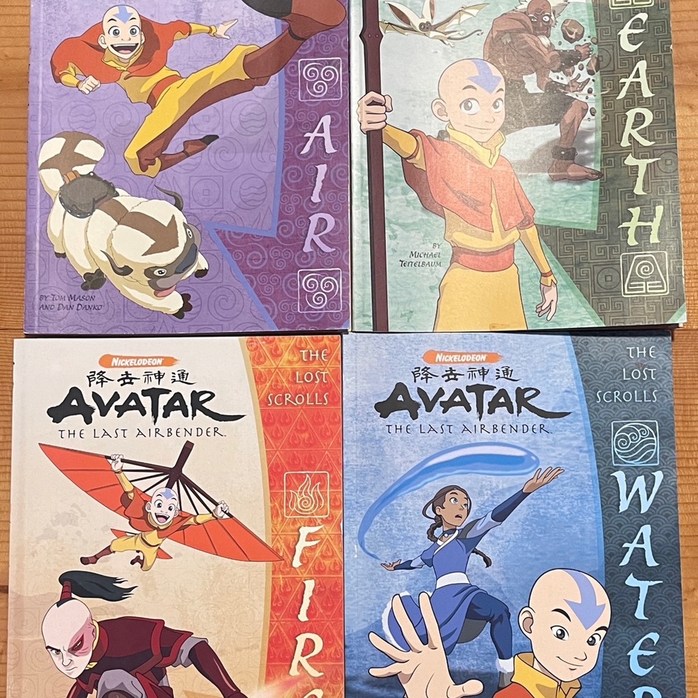 Nickelodeon Avatar: The Last Airbender Book Set - Earth, Air, Fire, Water